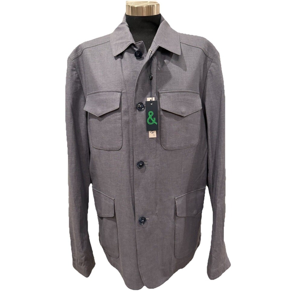 New With Tag Paisley & Gray Slim Fit Men Gray Full Zip Jacket Size Large